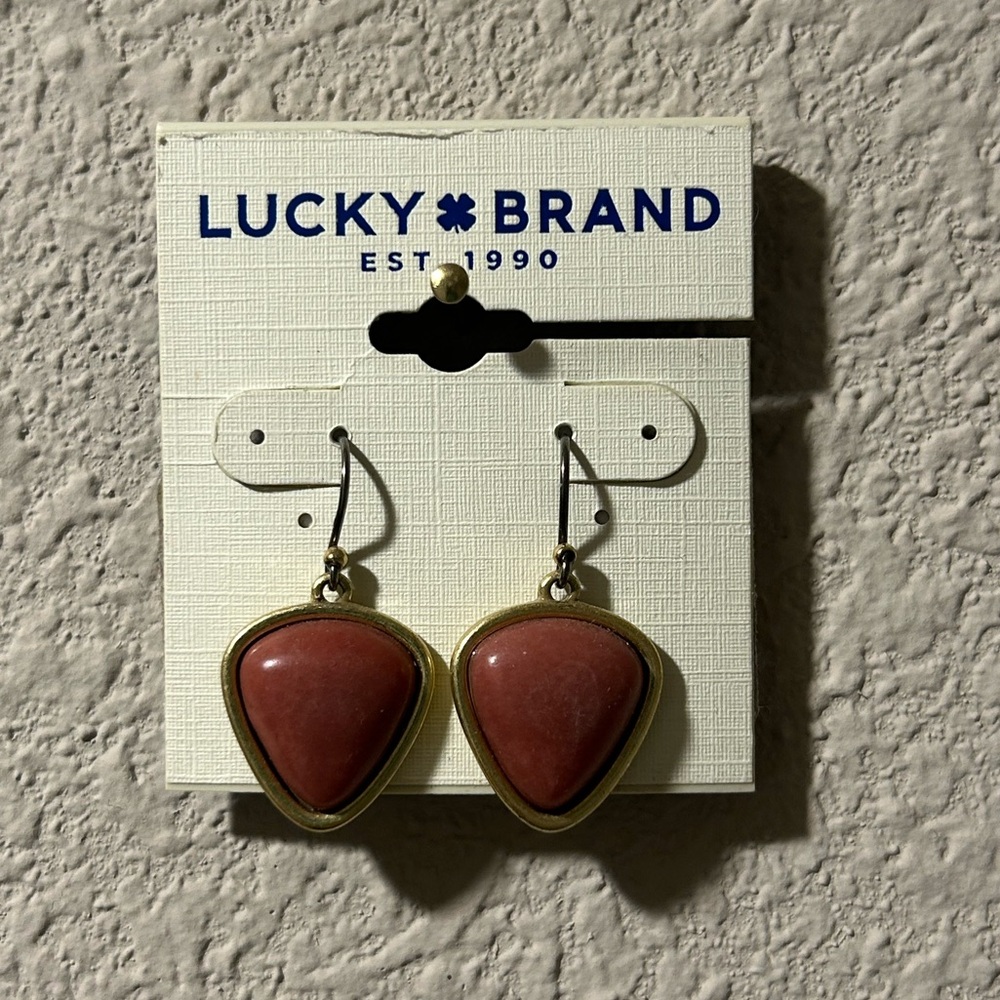 Lucky Brand Gold and Jasper Earrings